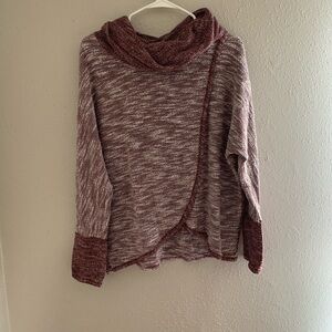 Cozy Maroon Cowl Neck Sweater